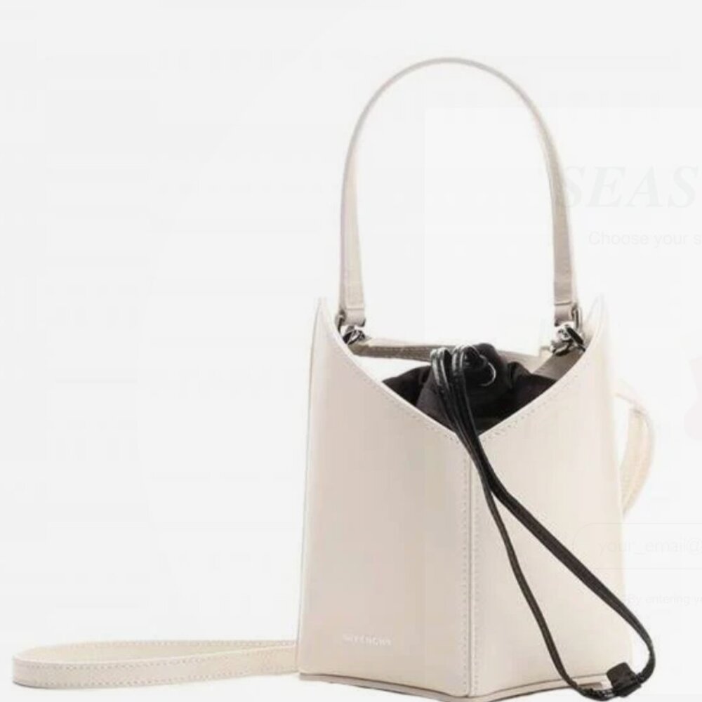 GIVENCHY Cut-out Small Bucket Bag White